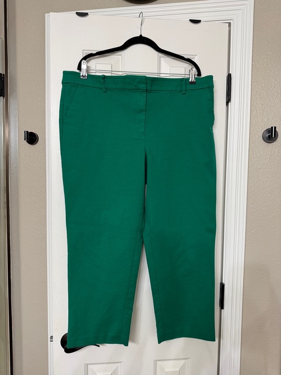 LOFT Pants - Loft Curvy Emerald Green Classic Straight-Leg Pants